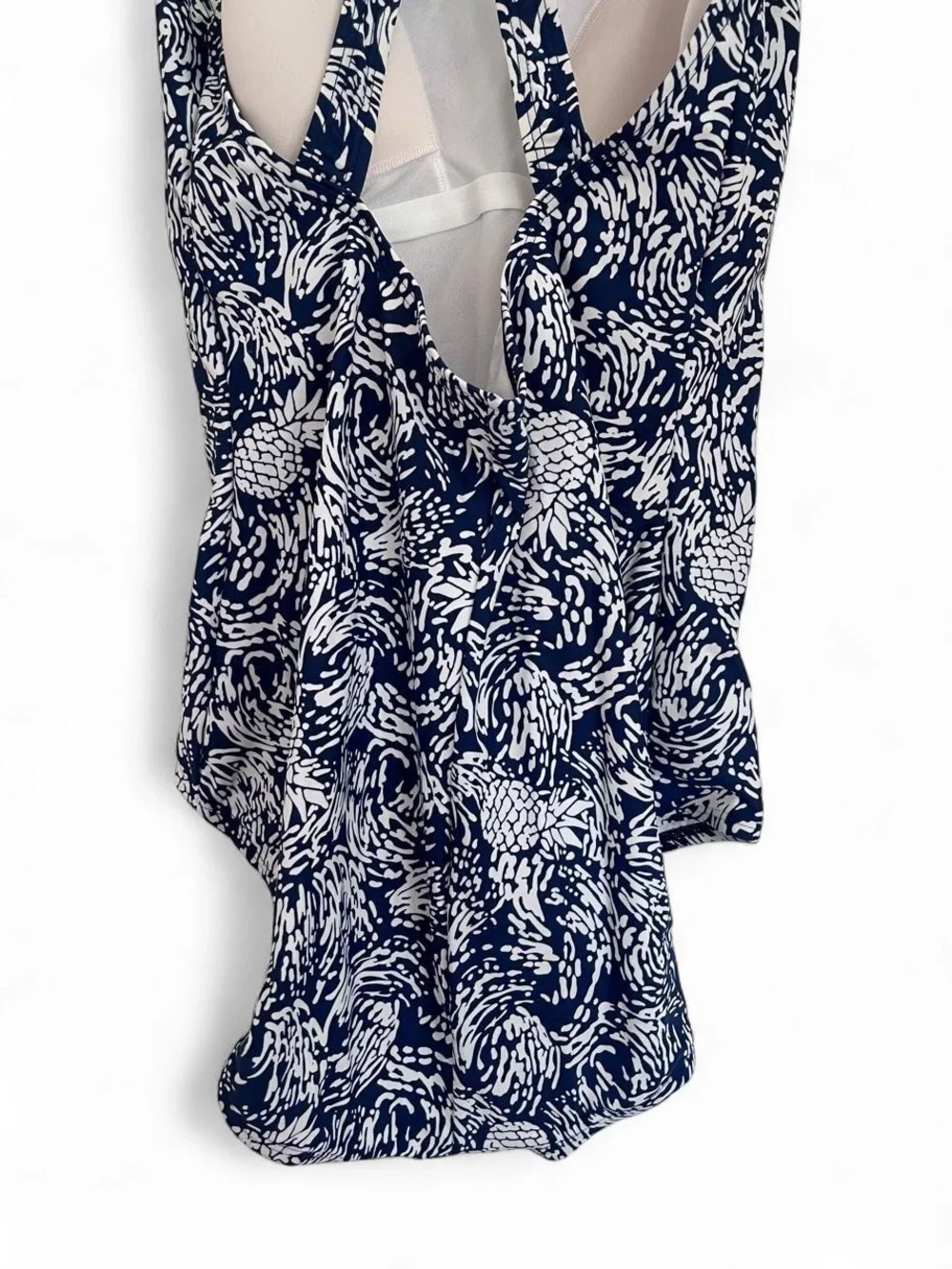 NWT Speedo Women's Ultraback Blue Pineapple One Piece Swimming Suit Size XXL
